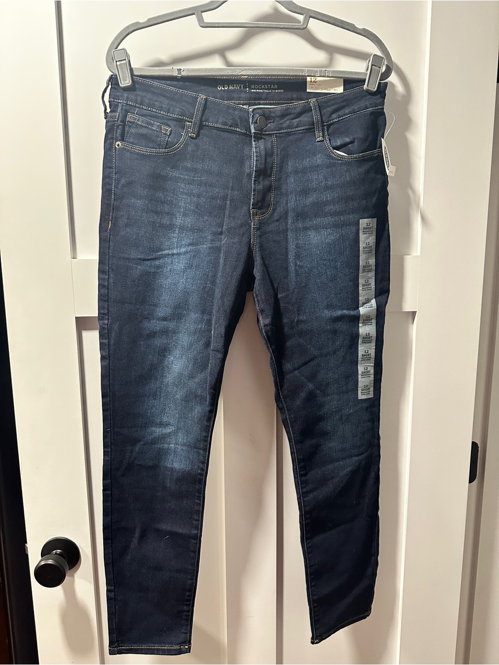 Old Navy Dark Wash Rockstar Super Skinny Jeans - Dark Blue